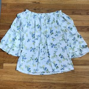 Off-shoulder floral top